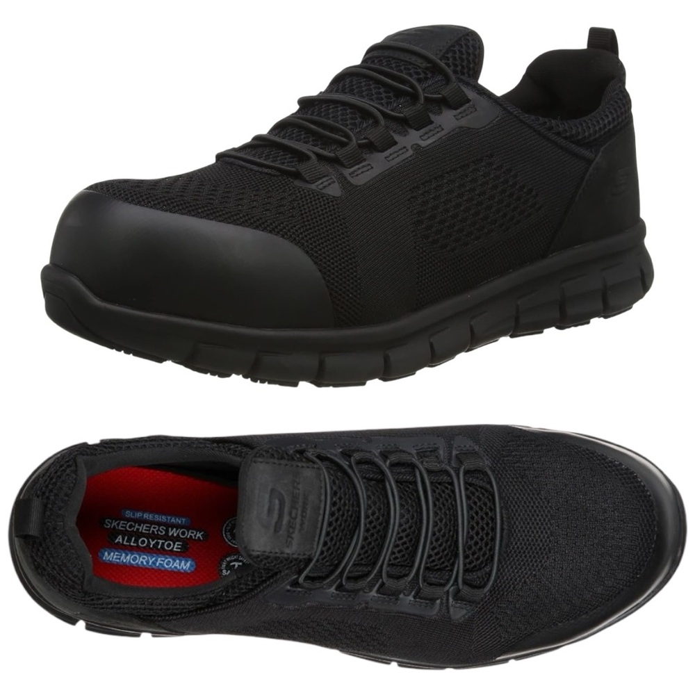 Skechers Men's Black Slip-On Loafers